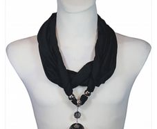 Stylish Infinity Scarf with Sparkly Gems - unique design