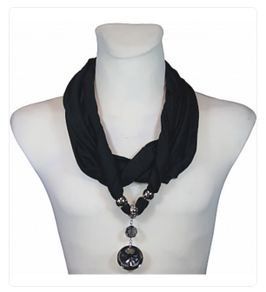 Stylish Infinity Scarf with Sparkly Gems - unique design