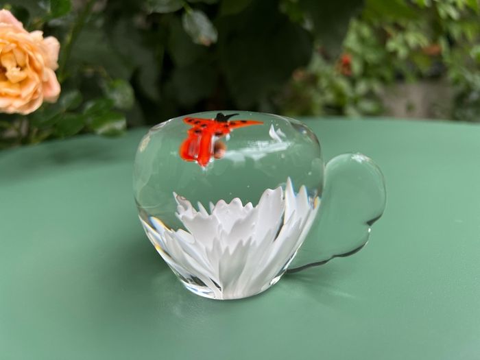 vintage glass paper weight by Victrad & Co PRICED DROP