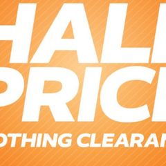 all clothes shoes half price