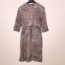 Joseph Ribkoff Brown Snake Leopard Print Sequin Crinkle Bodycon Midi Dress 12UK/40EU Image 9