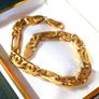 Vintage 9ct Gold Heavy Curb Link Bracelet Image 7
