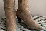 River Island Cream Suede Boots
