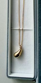 Teardrop Necklace K18 Japan Gold