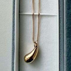 Teardrop Necklace K18 Japan Gold