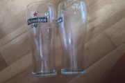 2 Heineken Beer 010 Pint Glasses