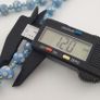 Vintage Venetian Style Light Blue White Dotted Glass Beads Necklace Image 4