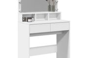 Dressing Table with LED White 80x41x134.5 cm