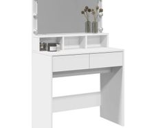 Dressing Table with LED White 80x41x134.5 cm