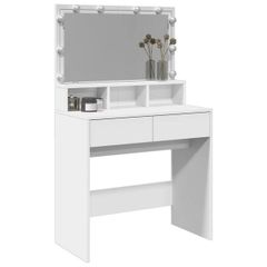 Dressing Table with LED White 80x41x134.5 cm