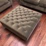 3 seater + 2 seater & ottoman green velvet Image 4