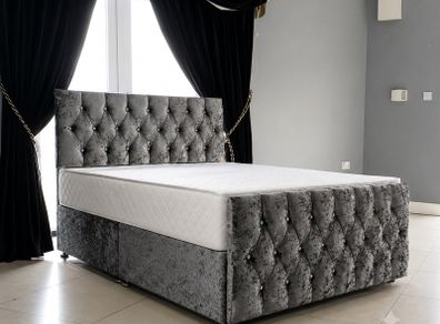 Double & King Size Divan Bases With Drawers Storage