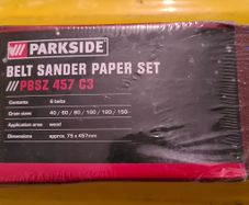 Parkside Belt Sander Sanding Paper Set Various Grit 6 Sheets