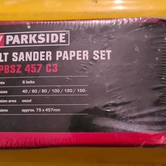 Parkside Belt Sander Sanding Paper Set Various Grit 6 Sheets