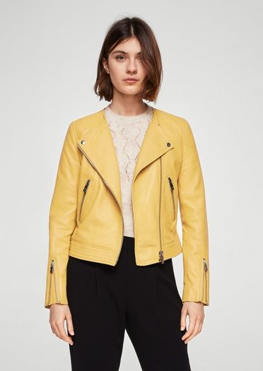 Mango 100% Leather Jacket