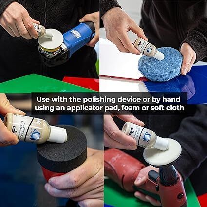 Glass Polish 14018 Plastic & Acrylic Polishing Compound for Professional High-Gloss Micro Finishes - 100ml