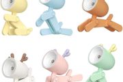 6Pcs Mini Night Light Dog Deer Dinosaur, Cartoon DIY Cute Night Lamp, Portable LED Desk Lamp with Adjustable Phone Holder for Kids Students Bedroom Nursery (FREE POSTAGE)