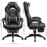 Gaming chair with footrest black-grey Image 5