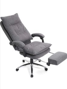 SONGMICS Executive Chair, Ergonomic Office Chair with Footrest