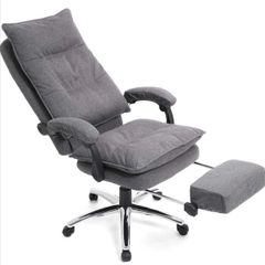 SONGMICS Executive Chair, Ergonomic Office Chair with Footrest