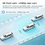 4K GPS Mirror Car Dash Cam 12" Touch Screen Dual Front and Rear Camera Wifi Image 2