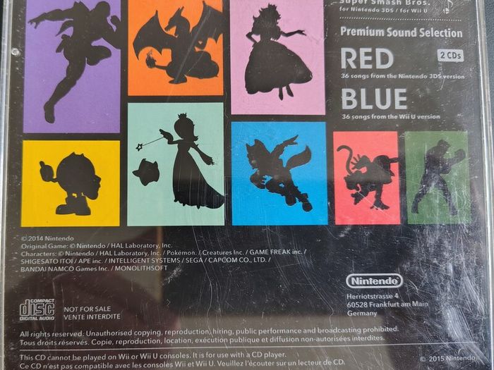 Various - Super Smash Bros. For Nintendo 3DS / For Wii U: Premium Sound Selection 2 x CD (2015) EX+