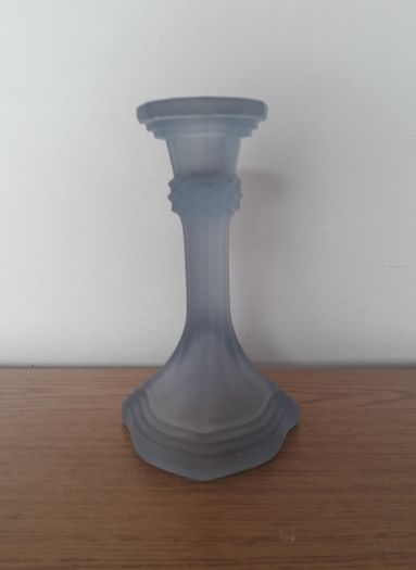 CANDLESTICK - Art Deco - Frosted Glass