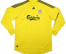 Adidas Vintage Liverpool FC Goalkeeper Yellow Season 2009/10 Long Sleeve 36"