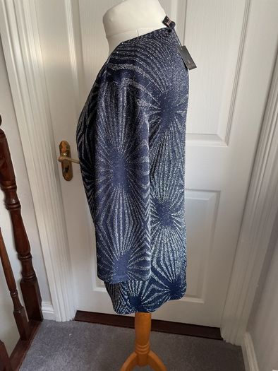 Dressy Top Navy/ Silver Brand New with label