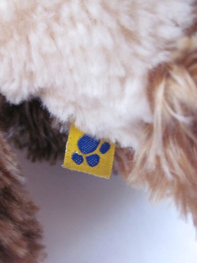 Build a Bear Champ Brown Calico Bear Heart Patch Plush Toy