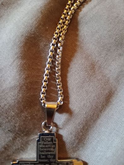 Cross Chain With A Written On Prayer