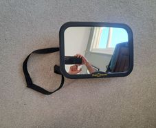 Baby Car Mirror for Back Seat - Shatterproof Car Rear View Mirror w/360 Rotation, Adjustable Straps & Strong Mount