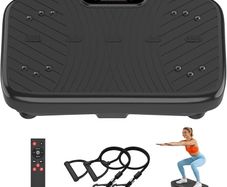 Vibration Plate Exercise Machine, Vibrating Plate for Lymphatic Drainage, Vibration Plate Fitness Equipment for Fat Burning, Adjustable Vibration Speed 1-200 Power Vibrating Plate for Home
