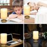 Bedside Table Lamp, LED Modern Nightstand Desk Lamp, Remote Dimmable RGB Color Changing Modes for Bedroom, Living Room, Childrens Room, Office (E27 RGB Bulb Included) Image 5