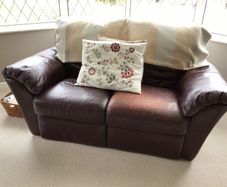 Leather 2 Seater Sofa Recliner