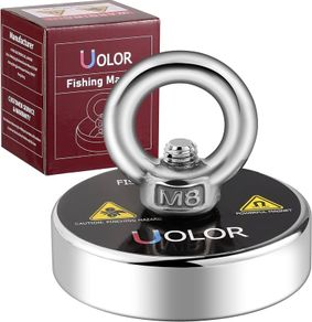 NEW SALE | Fishing Magnet, 160 Kg (353 LB) Pull Force N35 Super Strong Powerful Round Neodymium Magnet for Magnet Fishing and Retrieving in River