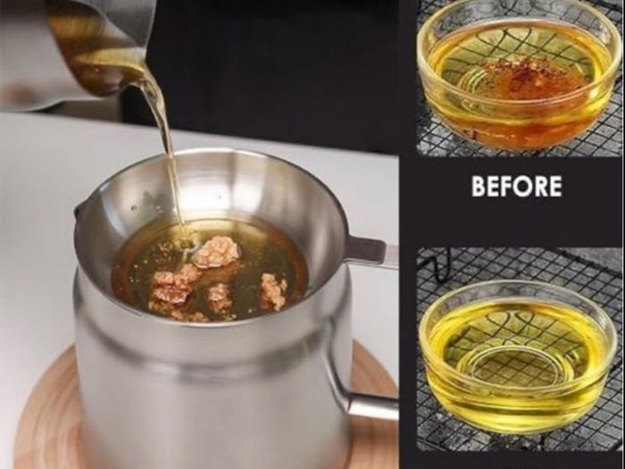 Brand New LOVIVER Stainless Steel Oil Filter Pot,