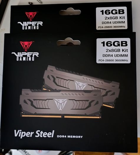 Patriot Viper Steel DDR4 32GB (4 x 8GB) 3600MHz- Brand New Kit - 2x PVS416G360C8K