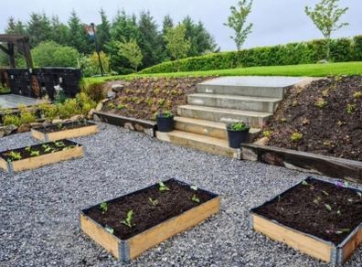 Pallet Collars planters raised beds