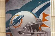Miami Dolphins Tin Metal Sign