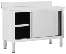 Work Table with Sliding Doors 120x50x(95-97) cm