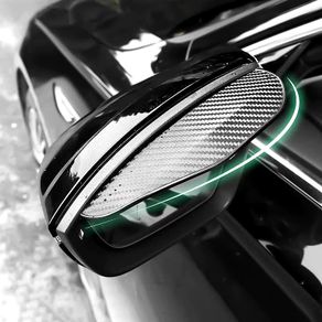2Pcs Car Rearview Mirror Rain Cover Carbon Fiber Side Mirror Protector Waterproof Shield Rain Eyebrow Universal Auto Accessories