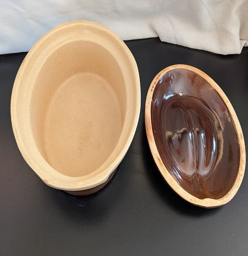 Vintage Emile Henry France No. 4 P2 Oval Lidded Casserole Dish 26cm