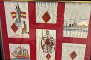 Original  Handcrafted Spanish Military Linen Art