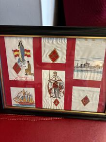 Original  Handcrafted Spanish Military Linen Art