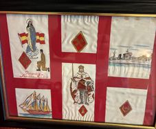 Original  Handcrafted Spanish Military Linen Art