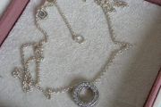 Pandora logo pave circle necklace size ajustable