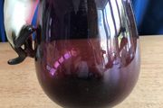 Vintage Brandy Glass with Hanging Cat Ornament