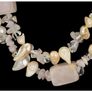 Vintage Two Strand Natural Rose Quartz Necklace & Bracelet Image 5