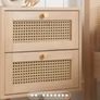 BRAND NEW + SEALED Birlea "Croxley" Rattan Bedside Drawers/Side Table Image 6